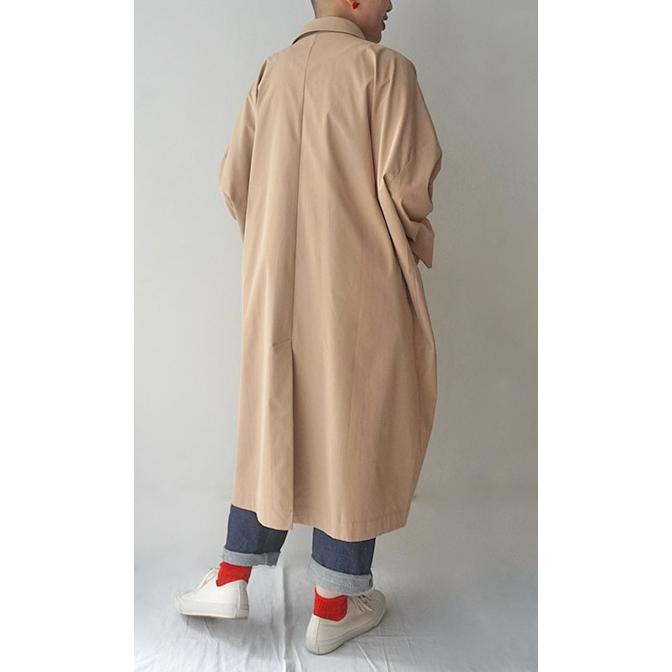 マオメイド mao made コート ロング ステンカラー スプリング オーバー サイズ  ヴィンテージ ツイル 撥水加工 ポリエステル ライト アウター 2026年春夏物 | mao made | 02