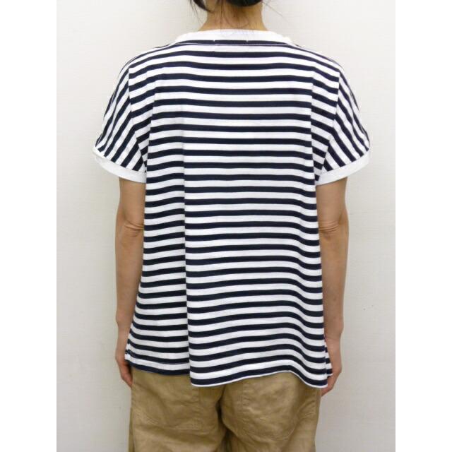 NARU（ナル） Tシャツ カットソー ワイド ボーダー 日本製 半袖