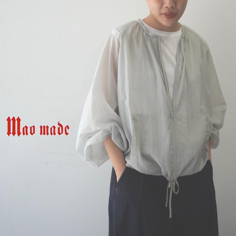mao made（マオメイド） ブルゾン ジャケット シアー ノーカラー 