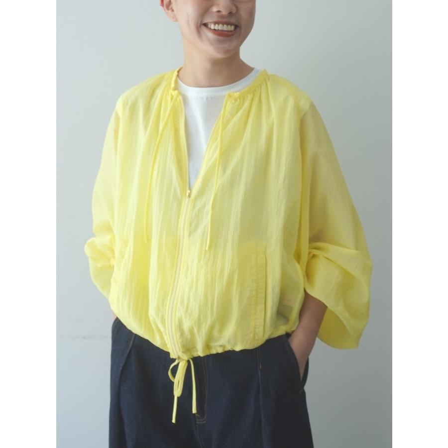 mao made（マオメイド） ブルゾン ジャケット シアー ノーカラー 