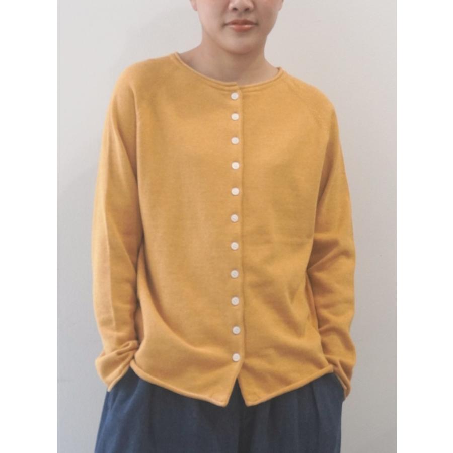 マオメイド mao made ニット セーターカーディガン 前後 2WAY クルーネック プルオーバー コットン 綿 100% 平編み レディース 2026年秋冬の新色入荷 |  | 03