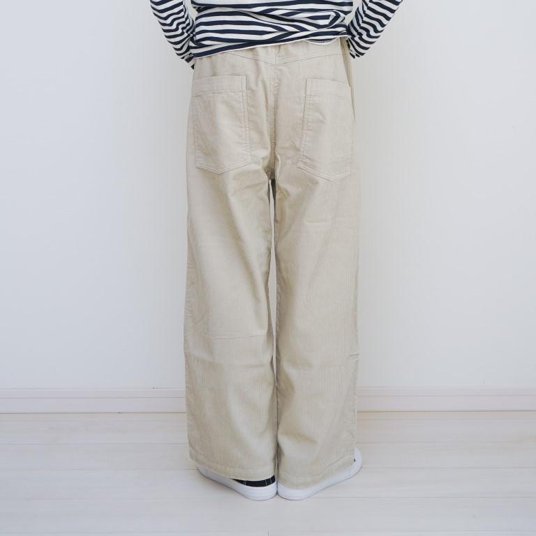 NARU ナル パンツ コーデュロイ ワイド ストレート イージー パンツ ウエスト ゴム ノッポパンツ 綿 100% 日本製 | NARU | 02