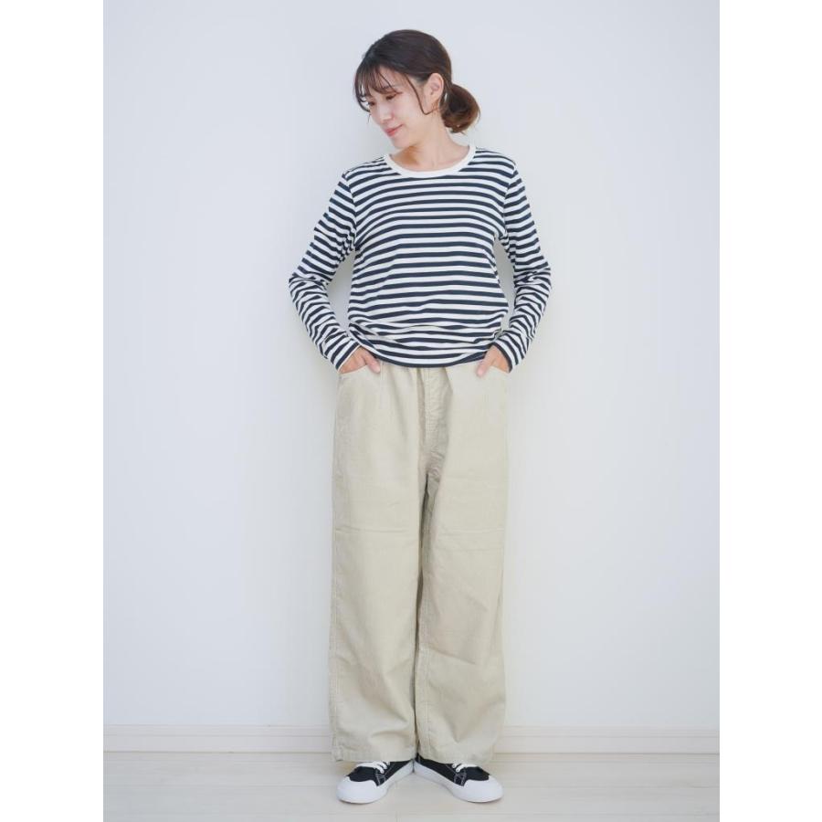 NARU ナル パンツ コーデュロイ ワイド ストレート イージー パンツ ウエスト ゴム ノッポパンツ 綿 100% 日本製 | NARU | 03