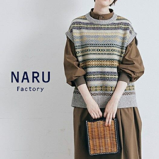 ノーリーズフェアアイル柄ノースリーブニット 楽天市場】NARU ナル リシェスフェアアイル柄ニット 652711【2025秋冬