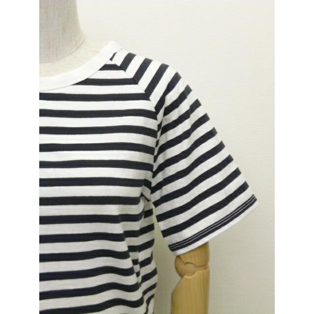 Bliss bunch ブリスバンチ Tシャツ カットソー 半袖 ボーダー ラグラン 刺繍 入り 綿 100% リサイクル コットン tbn1007 | Bliss bunch | 10