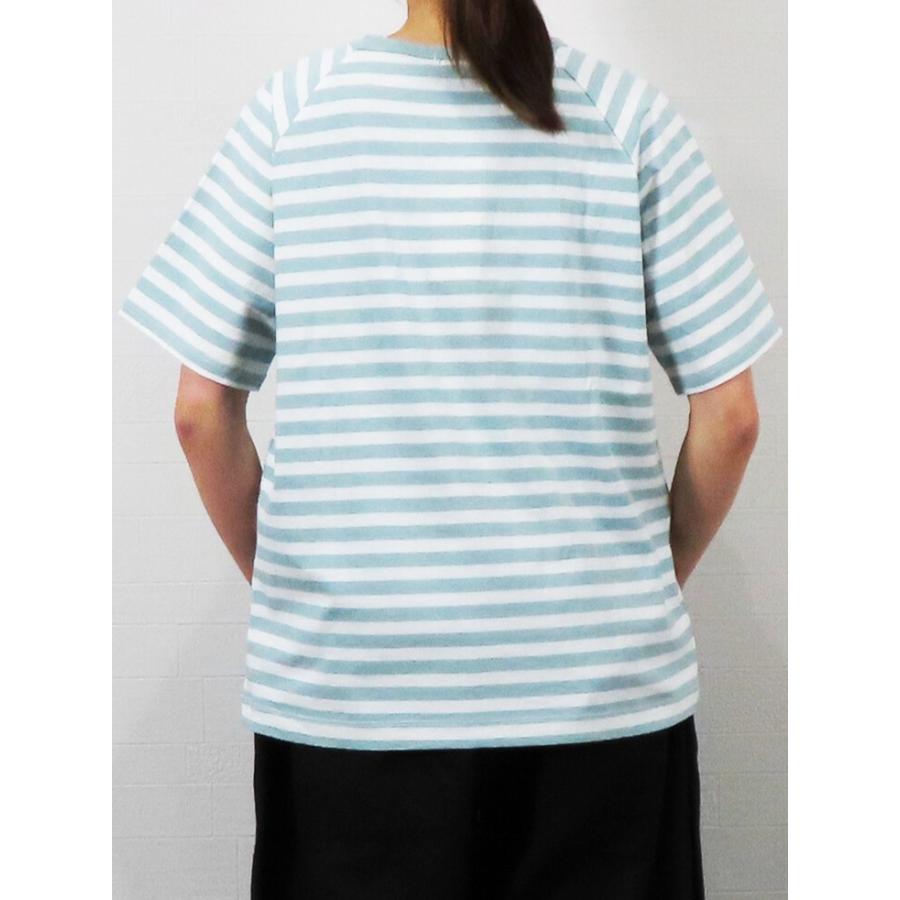 Bliss bunch ブリスバンチ Tシャツ カットソー 半袖 ボーダー ラグラン 刺繍 入り 綿 100% リサイクル コットン tbn1007 | Bliss bunch | 02