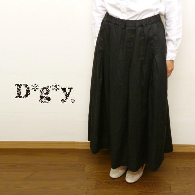 D*g*y（ディージーワイ） D*g*y dgy フレア ロング スカート 麻 100