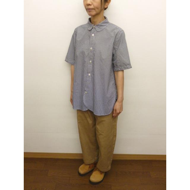 SO(ファッション) SO エスオー シャツ ブラウス 半袖 丸襟 ラウンド  