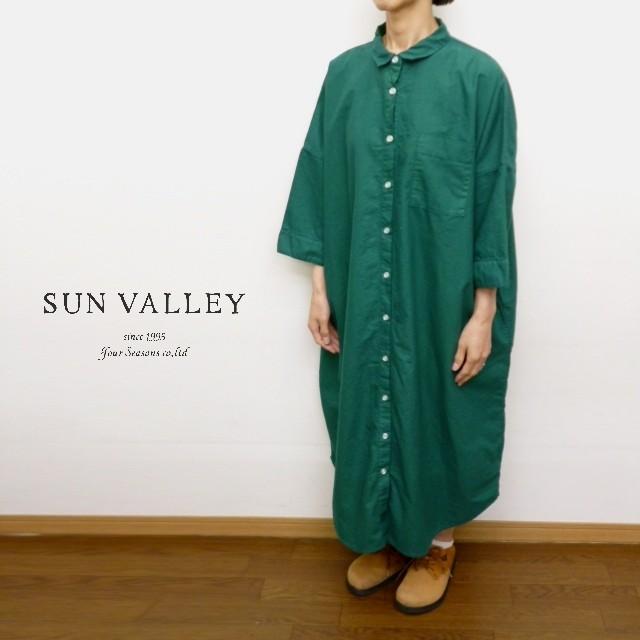 SUN VALLEY（サンバレー） ワンピース シャツワンピース 7分袖 ワイド
