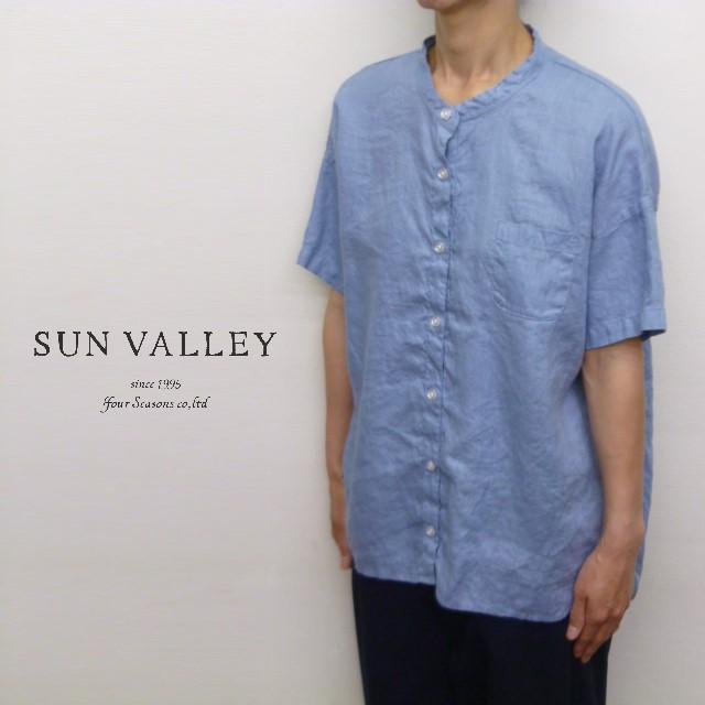 SUN VALLEY サンバレー SUNVALLEY シャツ ブラウス 半袖 スタンド 