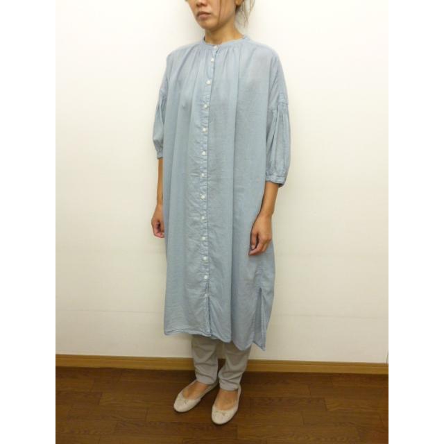 サンバレー Sunvalley ワンピース シャツワンピース スタンドカラー ボイル 日本製品染め 年春夏物 Sk エクル 通販 Yahoo ショッピング