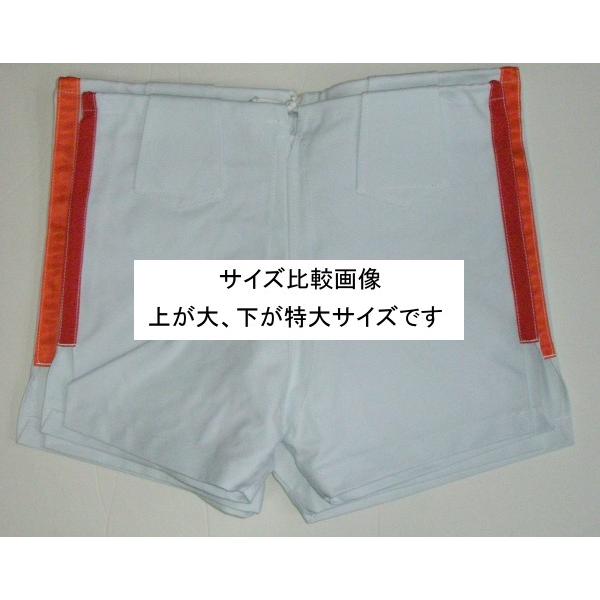 MTPLL マイティパンツ一般用（一般LLサイズ）―相撲まわし帯長さ160cm 色：ホワイト×オレンジライン |  | 02