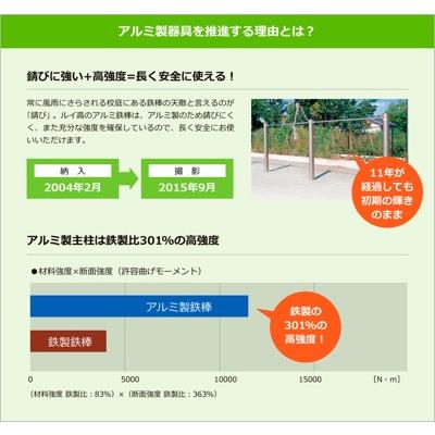RT-E121103 低鉄棒 3連アルミ（高さ固定式）の画像