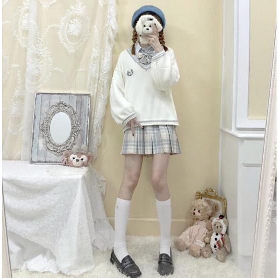 スクールベスト 正統派 制服 女子高生 通学 学生 中学 レディース ｖネック 配色 プルオーバー ニットセーター 長袖 秋冬新作 可愛い Ec Ecshop 通販 Yahoo ショッピング