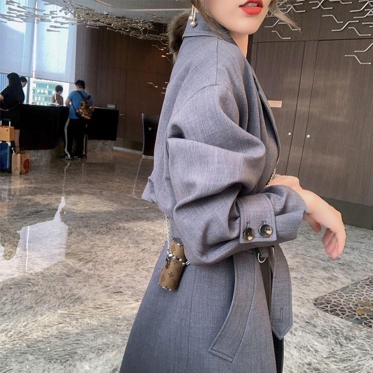 コート レディース トレンチコート ミディアム アウター 長袖 ウエストベルト シンプル イギリス風 カジュアル 膝丈 通勤 通学 Ec Ecshop 通販 Yahoo ショッピング