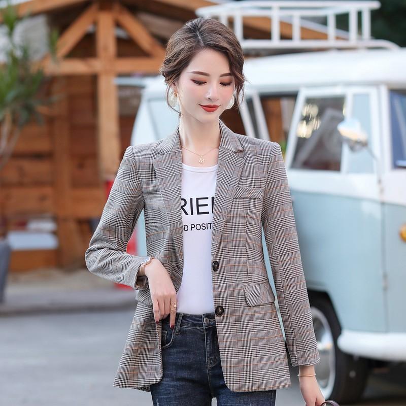 ジャケット レディース テーラードジャケット アウター ブレザー 2つボタン 格子柄 チェック柄 イギリス風 カジュアル フォーマル 通勤 上質 Ec Ecshop 通販 Yahoo ショッピング