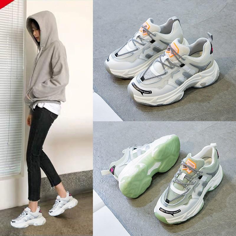 スニーカー レディース 厚底スニーカー ダッドスニーカー メッシュ 通気設計 スポーツシューズ 春 夏 新作 ウォーキングシューズ カジュアル 人気 Ec Ecshop 通販 Yahoo ショッピング