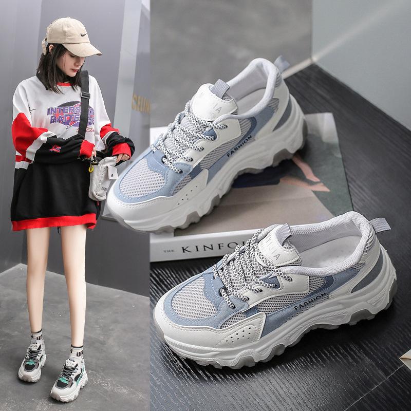 スニーカー レディース ダッドスニーカー おしゃれ 厚底 運動着 スポーツシューズ 靴 シューズ バイカラー 春 秋 カジュアルシューズ Ec Ecshop 通販 Yahoo ショッピング