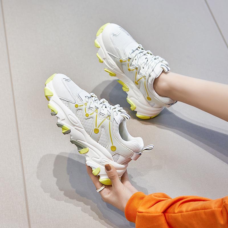 スニーカー レディース スポーツシューズ プラットフォーム 厚底スニーカー メッシュ 通気設計 カジュアル コーデしやすい 運動 フィットネス ラン Ec Ecshop 通販 Yahoo ショッピング