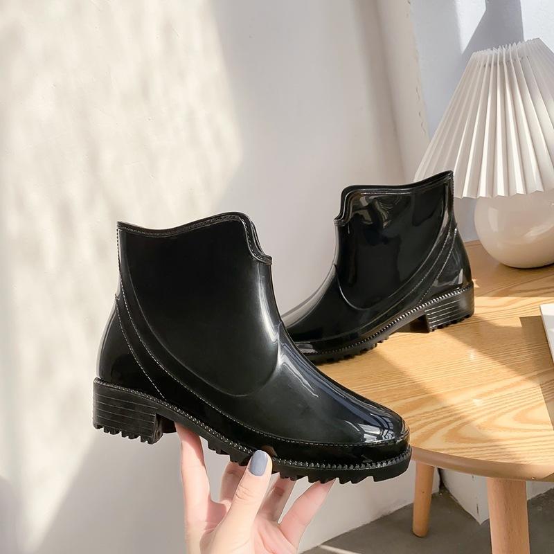 レインシューズ レインブーツ レディース ショート 雨靴 ローヒール 防水 作業着 光沢 シンプル 大きいサイズあり 雨具 通勤 滑り止め Ec Ecshop 通販 Yahoo ショッピング