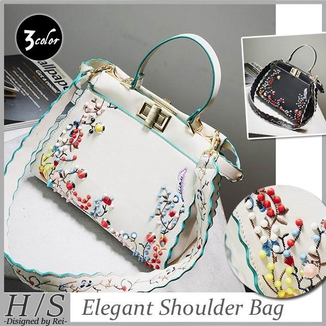 ショルダーバッグ バッグ ハンドスバッグ 刺繍 スタッズ カラフル お洒落 個性的 レディース Ec3846 Ecshop 通販 Yahoo ショッピング