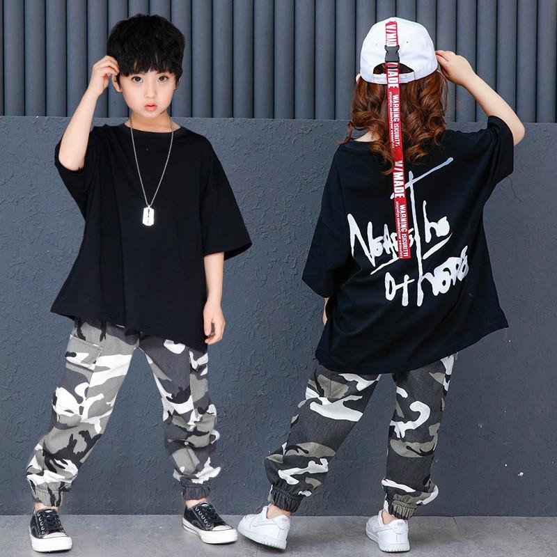 キッズ ダンス衣装 ヒップホップ ジャズダンス ストリートダンス 男の子 女の子 Tシャツ 迷彩パンツ カモフラージュ チアリーダー衣装 体操服 Ec5319 Ecshop 通販 Yahoo ショッピング