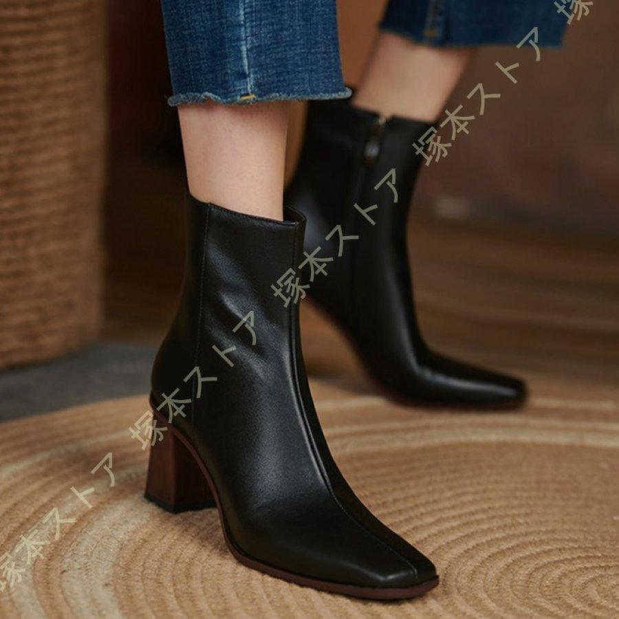 直売超安い 6 5cm ヒール ショートブーツ レディース スクエアトゥ レディース靴 バックジッパー 太ヒール 袴 ブーツ ハイヒール 痛くない ブーティ 幅広 歩きやすい 美脚 特価イラスト Www Superavila Com