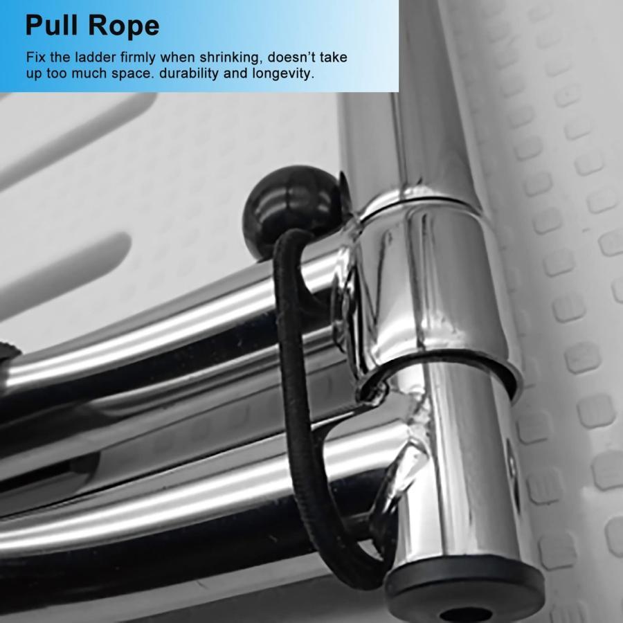 ボート用 船 梯子 2/3ステップ 折りたたみ可能 プールラダー、 鋼 船内ボートラダー、 ペダルと スイムプラットフォーム 手すりはしご、 マリンボートヨット用 ( ボート用 梯子 2/3ステップ 折りたたみ可能 プールラダー 船内ボートラダー ペダルと スイムプラットフォーム 手すりはしご マリンボートヨット用