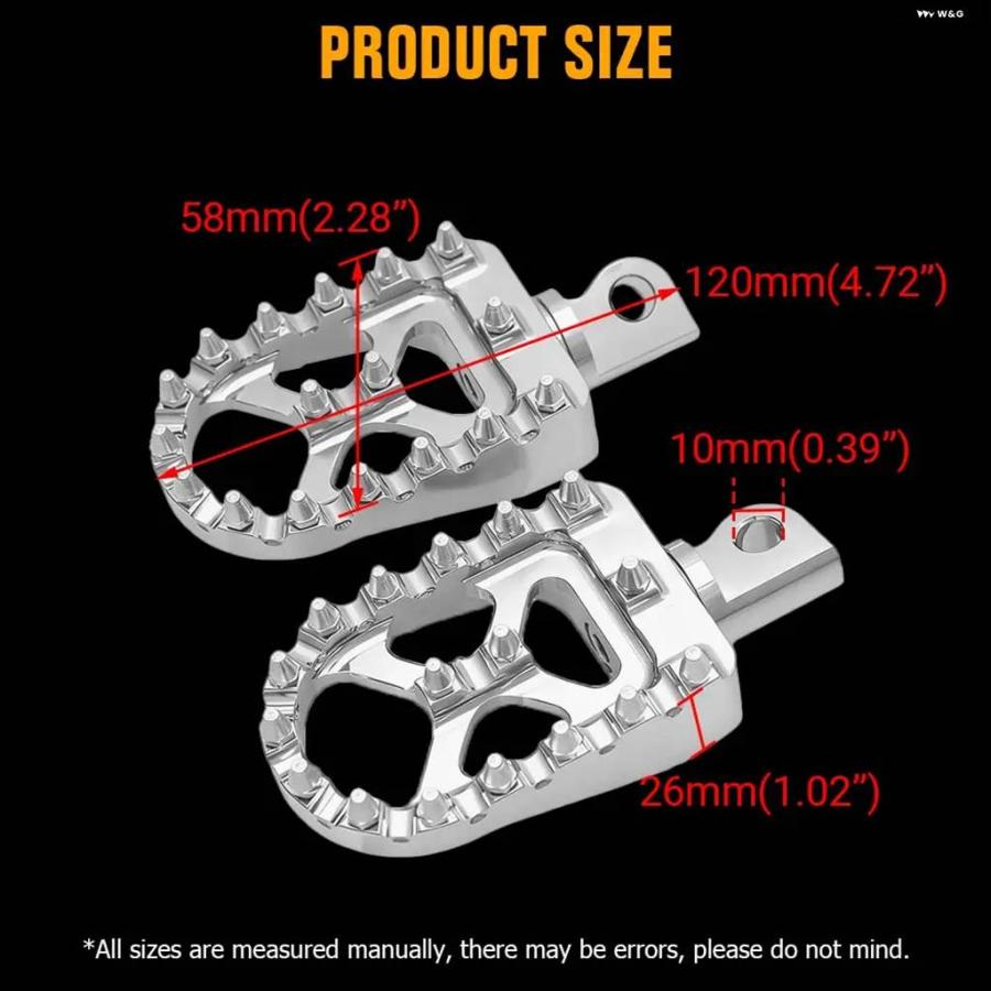 並行輸入品 オートバイ 1ペア ワイドファット 360°回転 フットペグ アルミ シルバー アクセサリー ハーレー 88_5