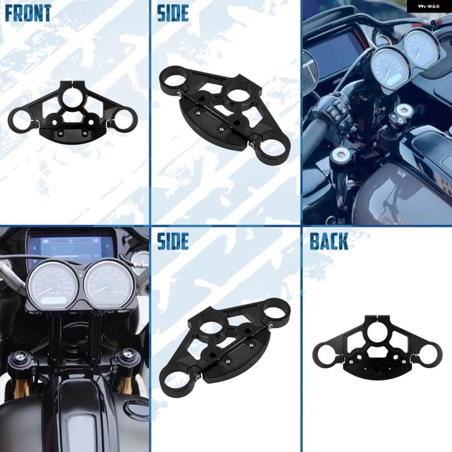 並行輸入品 バイク トップ トリプルツリー キット メタルTバーライザー 