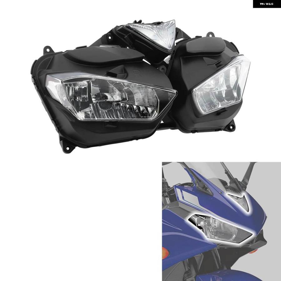 並行輸入品ヤマハ YZF R3 R25 2015-2018 オートバイ フロント ヘッドライト アセンブリ_5