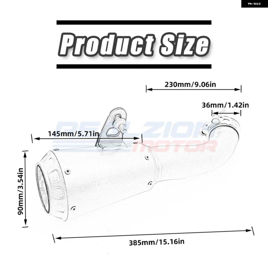並行輸入品MT03 YZF R3 R25 バイク マフラー パイプ スリップ ヤマハ MT03 YZFR3 YZFR25 YZF-R3 2014-2019