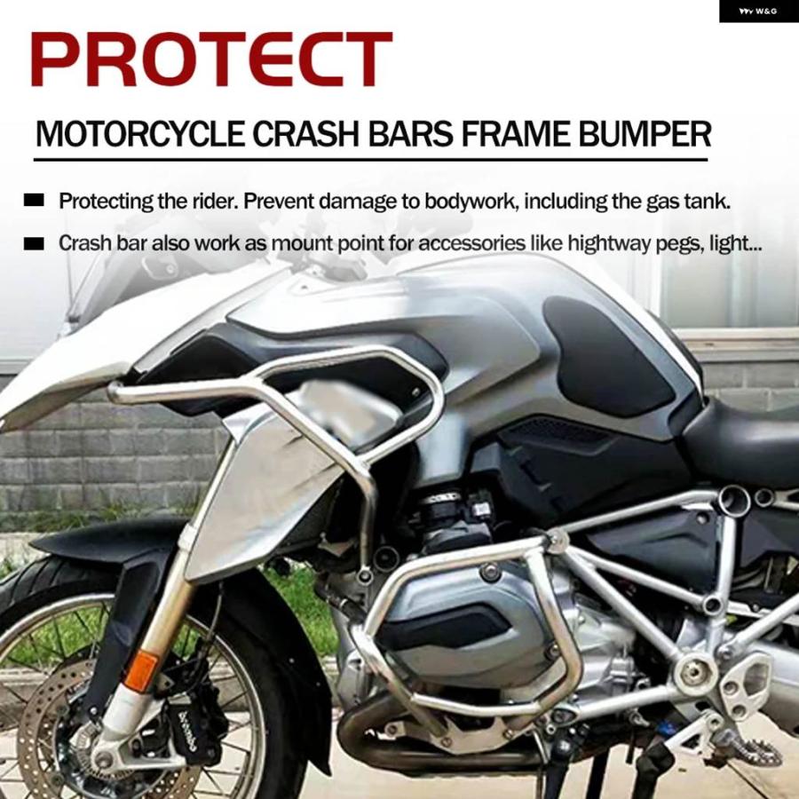 並行輸入品 バイク バンパー 上部 アンダー クラッシュ バー エンジン ガード フレーム BMW R1200GS LC 2014 - 19_4