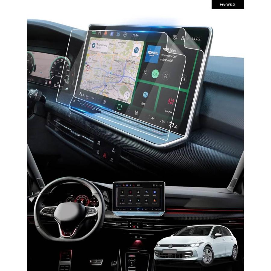 並行輸入品 ナノスクリーン プロテクター VW ゴルフ 8.5 MK8.5 2024 - 2026 12.9インチ カー | ブランド登録なし