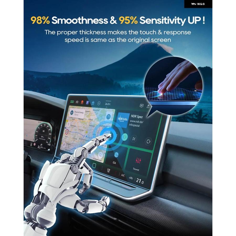 並行輸入品 ナノスクリーン プロテクター VW ゴルフ 8.5 MK8.5 2024 - 2026 12.9インチ カー | ブランド登録なし | 04