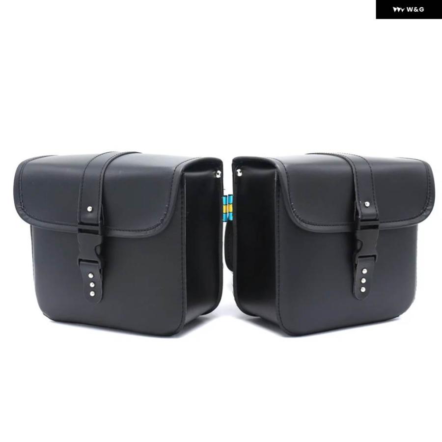並行輸入品 バイク サドルバッグ サイドツール キャリア 収納 バッグ ブラック/ブラウン サドルバッグ 防水 ハーレー_5