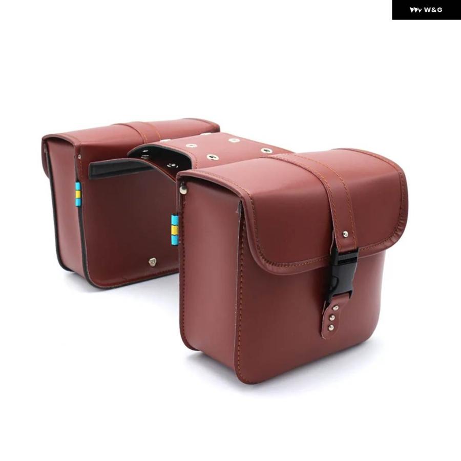 並行輸入品 バイク サドルバッグ サイドツール キャリア 収納 バッグ ブラック/ブラウン サドルバッグ 防水 ハーレー_7