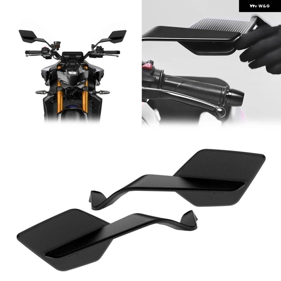 並行輸入品 MT-09 SP 2025 MT09 SP 2018-2025 バックミラー バイク 固定式ウィングミラー_2
