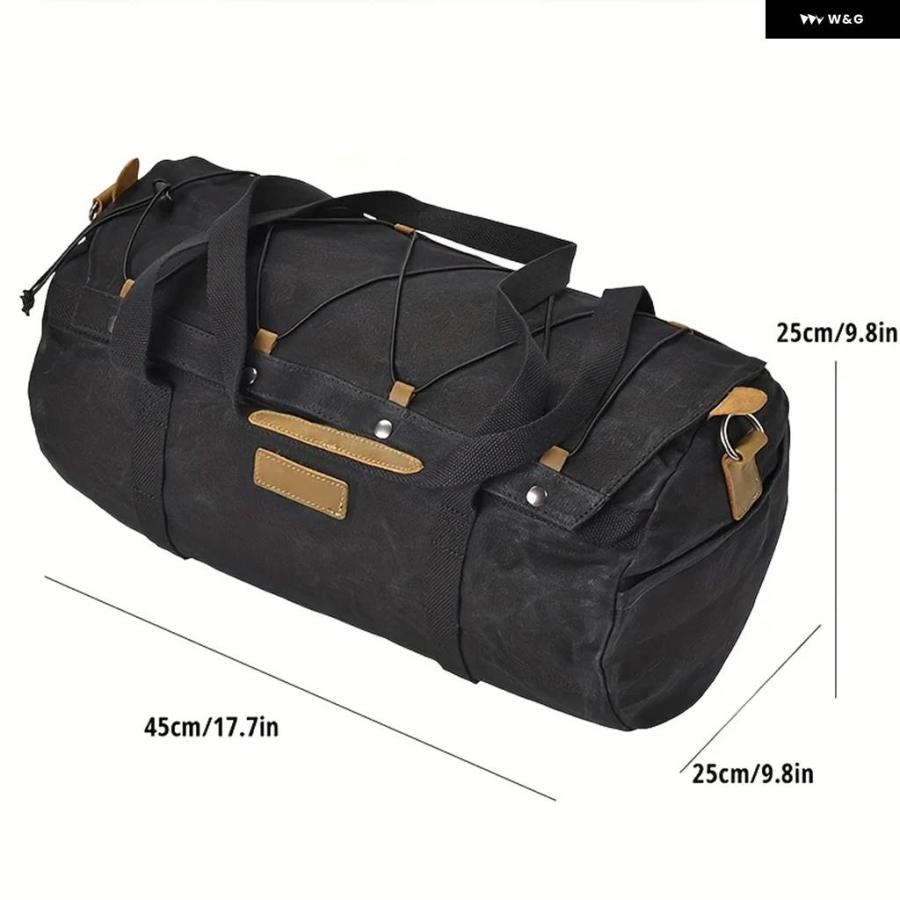 並行輸入品 防水 汎用 トラベルバッグクロスボディハンドバッグトートキャンバスリアテールバッグヴィンテージ バイク リア_3