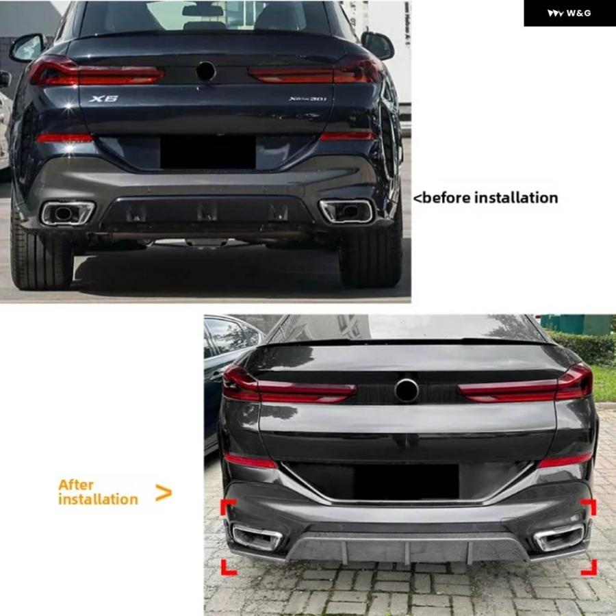並行輸入品 リア バンパー ディフューザー プロテクター ガード BMW X6 G06 2019 - 2025 MPモデ | ブランド登録なし | 02