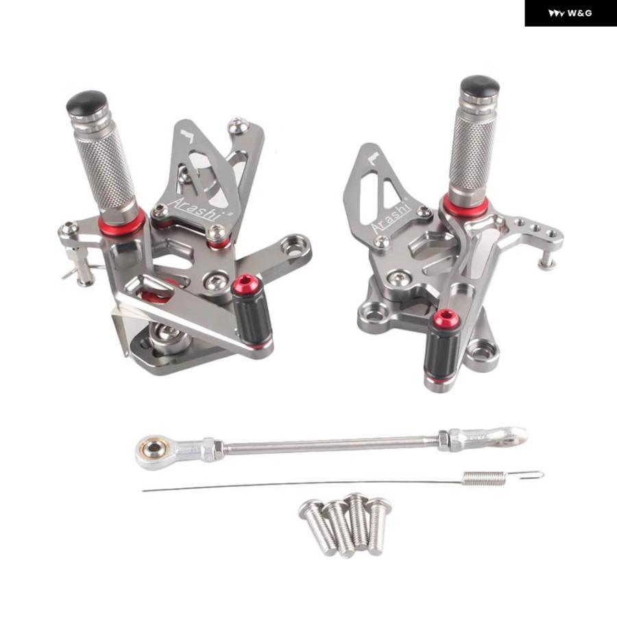 並行輸入品 1ペア アルミ オートバイ リア フットペグ フットレストセット アセンブリ ヤマハ R25 2014 -