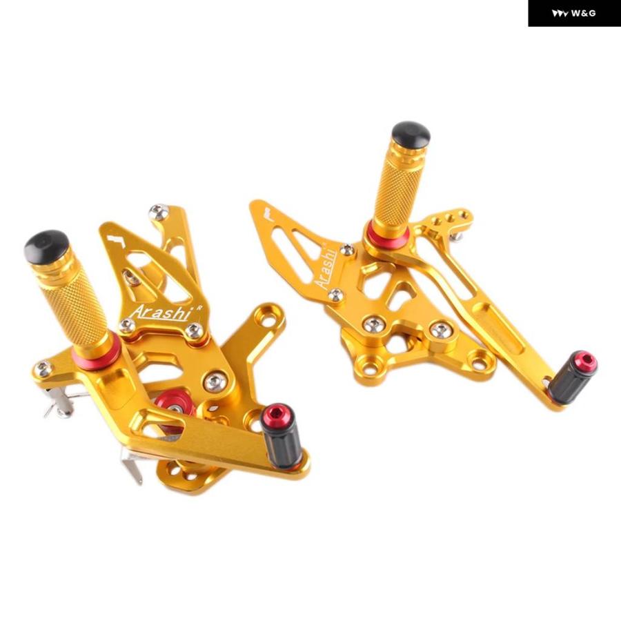 並行輸入品 1ペア アルミ オートバイ リア フットペグ フットレストセット アセンブリ ヤマハ R25 2014 -
