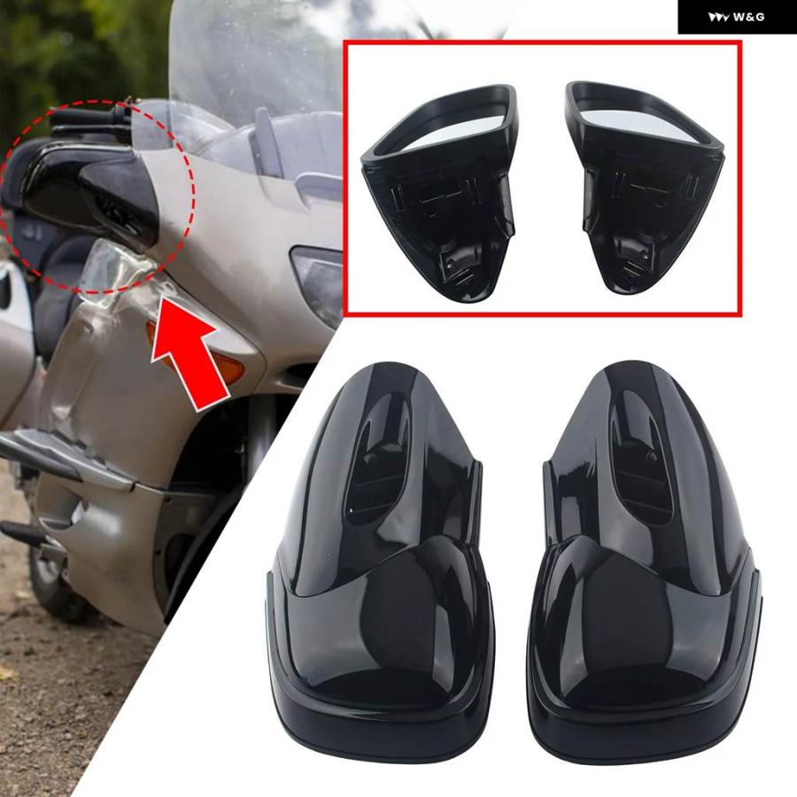 並行輸入品 左右 バイク ブラックバックミラー サイドミラー BMW K1200 K1200LT K1200M 1999