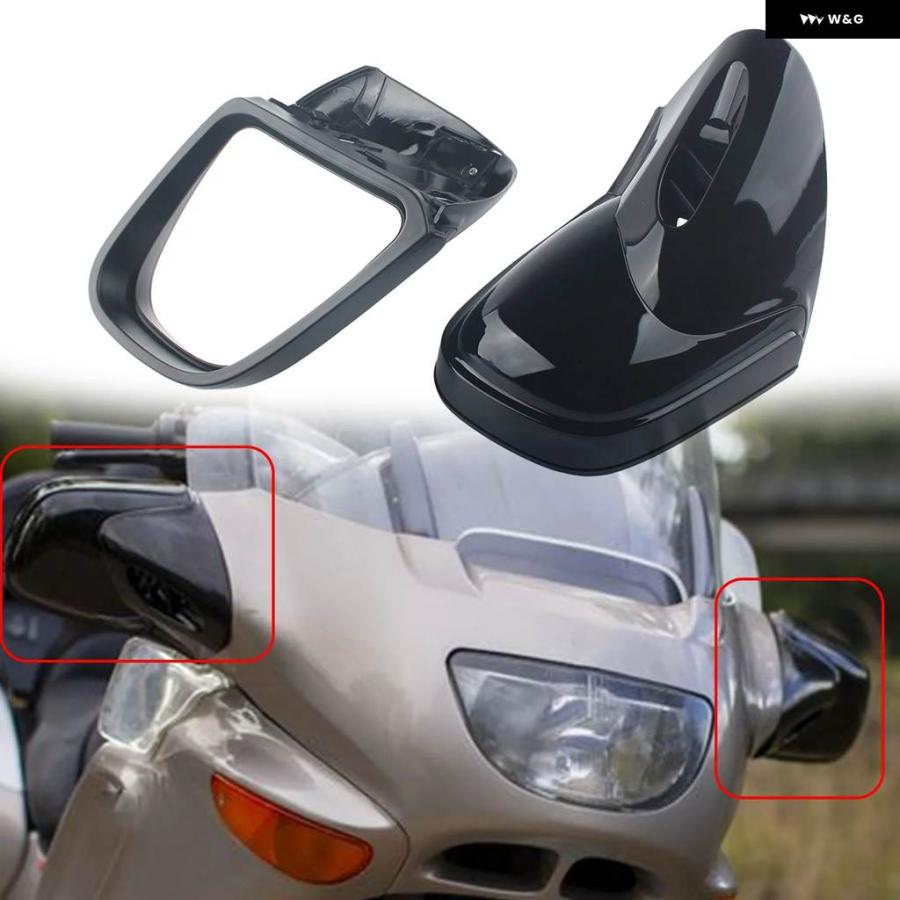 並行輸入品 左右 バイク ブラックバックミラー サイドミラー BMW K1200 K1200LT K1200M 1999