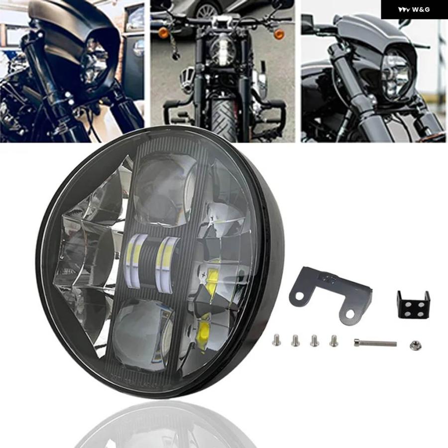 並行輸入品 60W LED ヘッドライト ソフテイル ブレイクアウト 2013-2017 バイク アクセサリー ハイロー