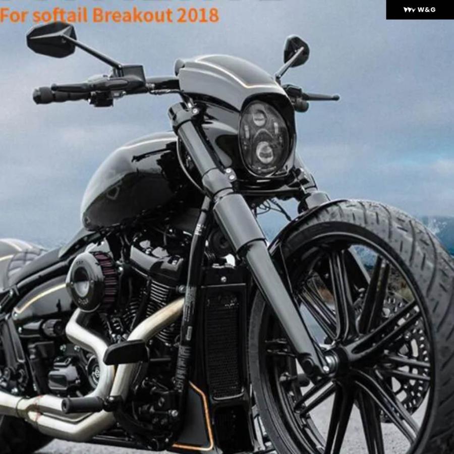 並行輸入品 DOT 承認 LED ヘッドライト ホワイト ライトニング DRL 付き SOFTAIL 2018 2019_5