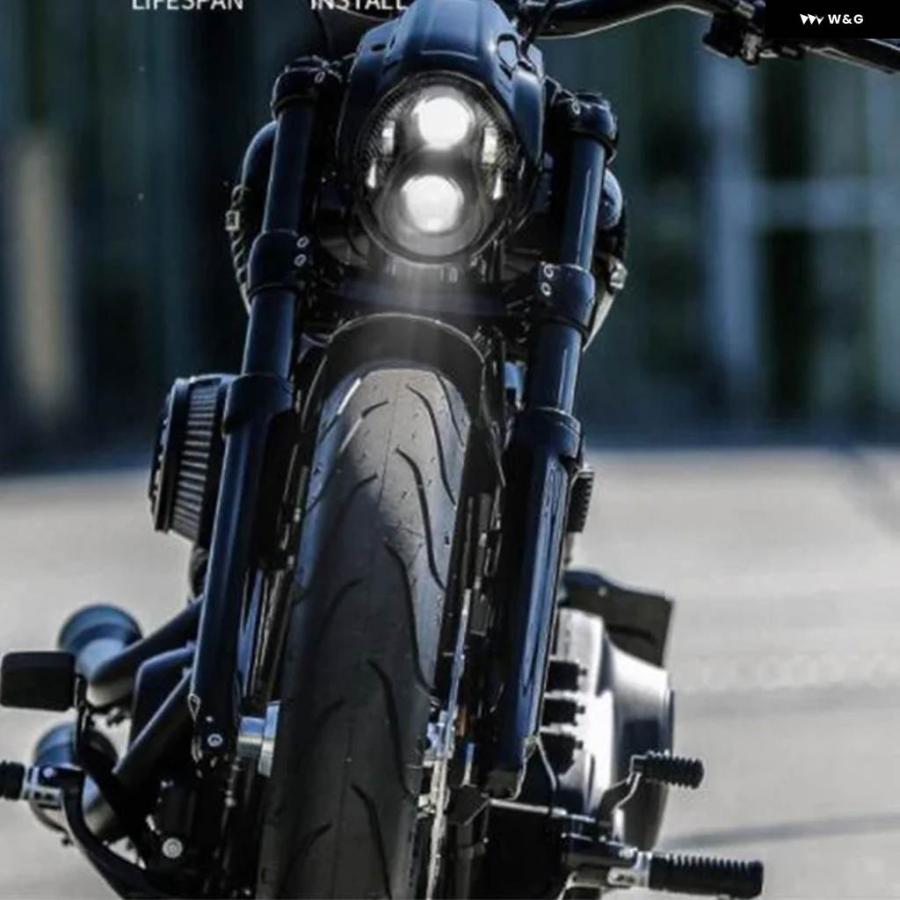 並行輸入品 DOT 承認 LED ヘッドライト ホワイト ライトニング DRL 付き SOFTAIL 2018 2019_6