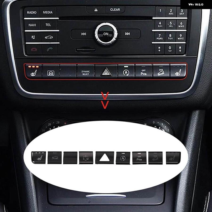 並行輸入品 車用 コンソール エアコン 機能 ボタン トリム ステッカー メルセデス ベンツ GLA X156 CLA | ブランド登録なし | 09