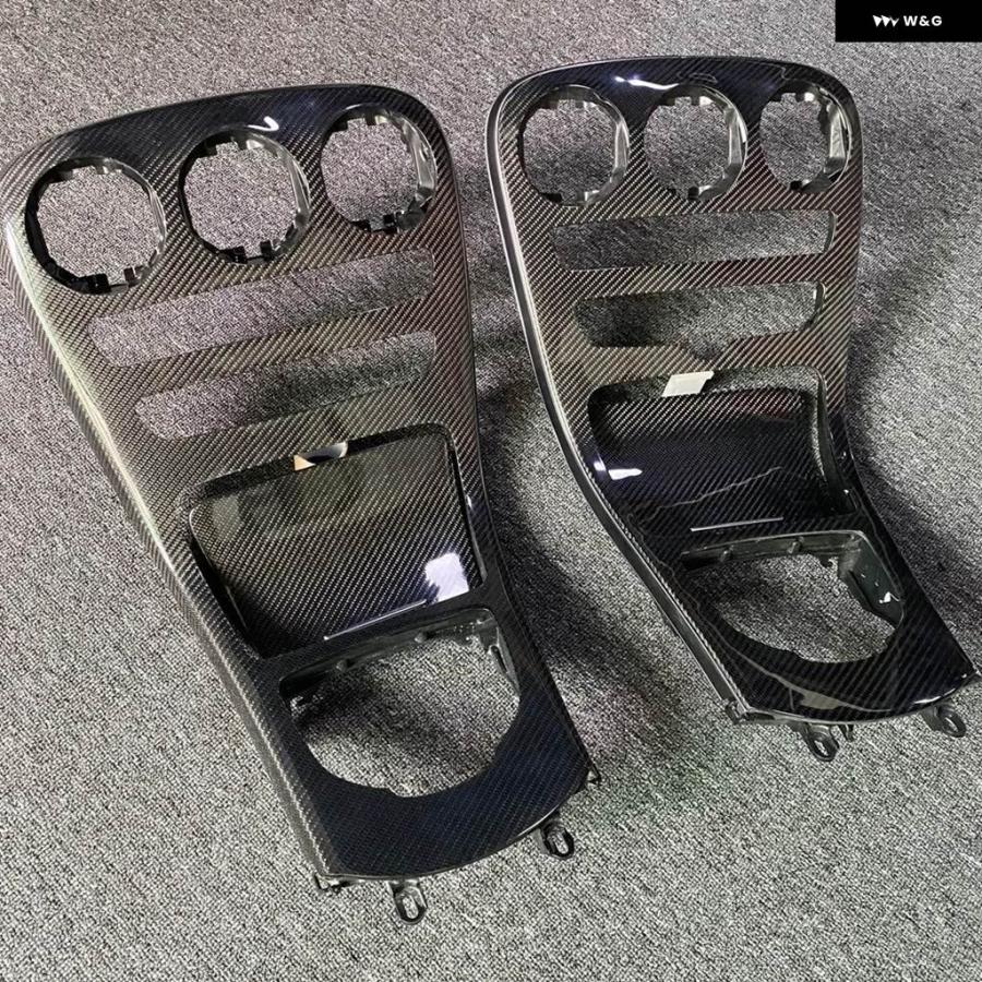 並行輸入品 メルセデス ベンツ AMG C クラス W205 GLC X253 2015-2021 カーボン交換 スタイル カーセンター コンソール パネル 装飾 カバー