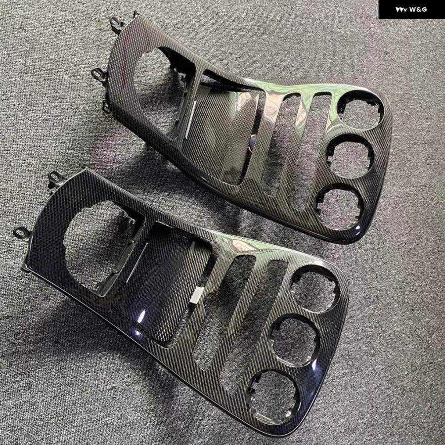 並行輸入品 メルセデス ベンツ AMG C クラス W205 GLC X253 2015-2021 カーボン交換 スタイル カーセンター コンソール パネル 装飾 カバー